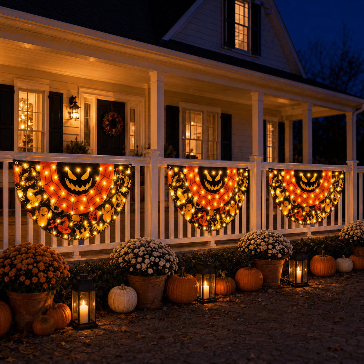 Lighted Halloween Fan Banner