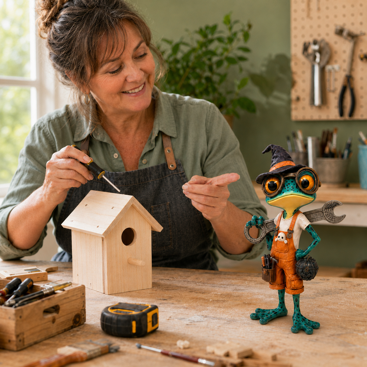 Halloween Fix-It Frog Resin Figurine