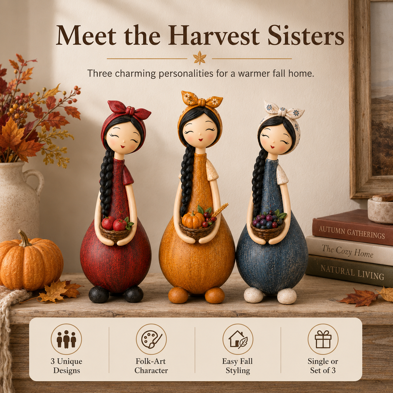 Harvest Sisters Figurines