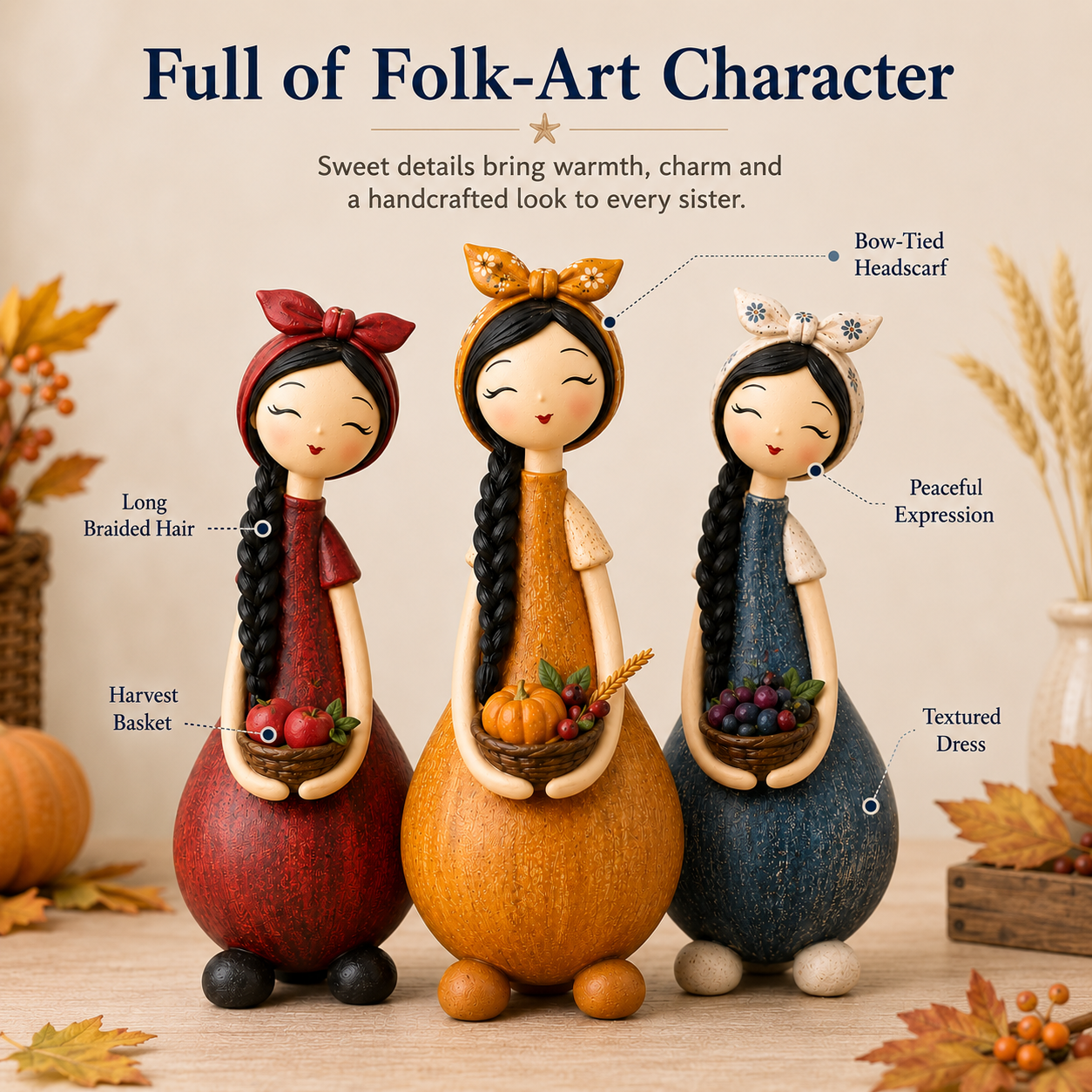 Harvest Sisters Figurines