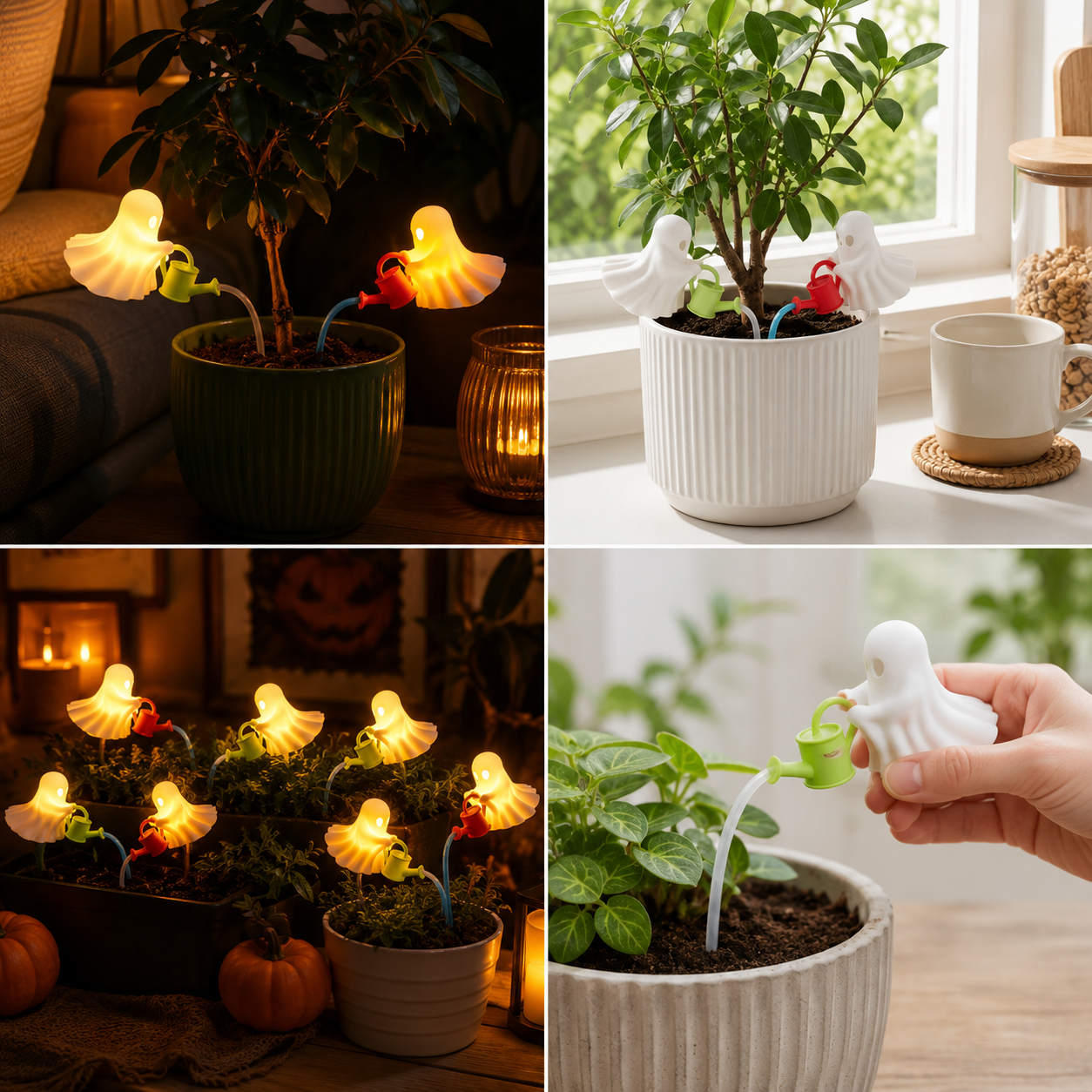 Lighted Ghost Plant Decor 