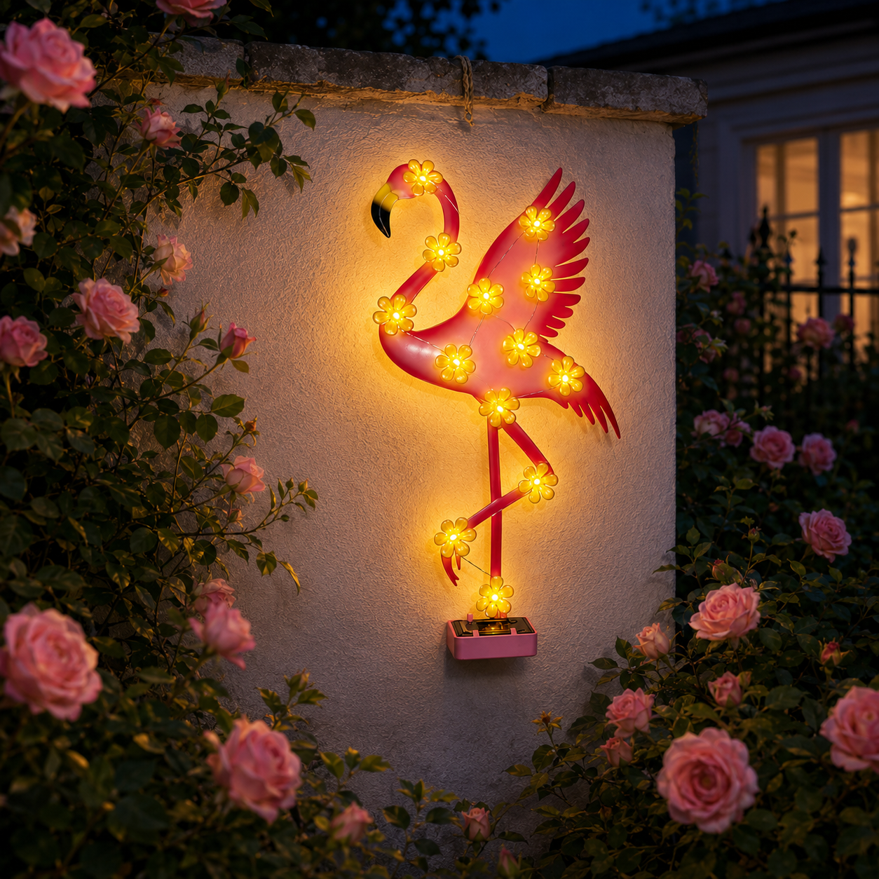 Solar Flamingo Garden Light