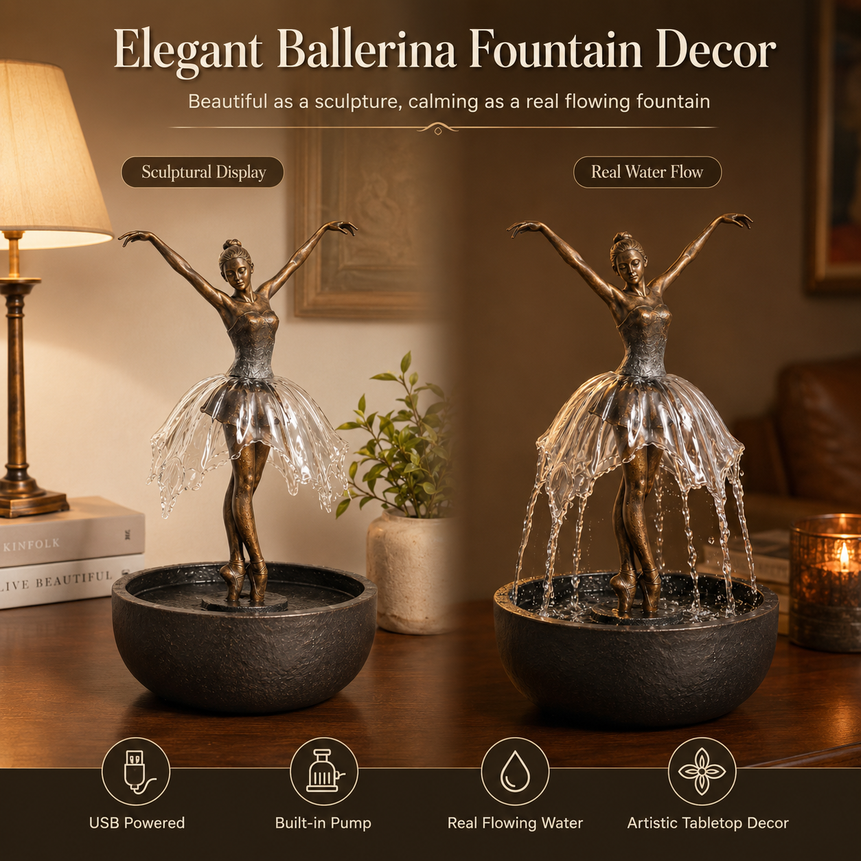 Ballerina Tabletop Fountain