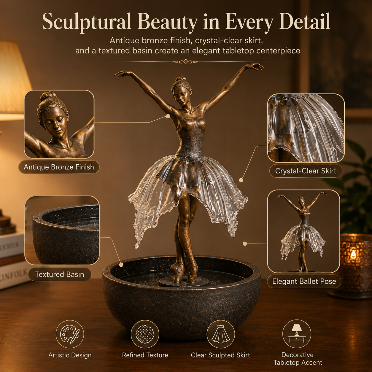 Ballerina Tabletop Fountain