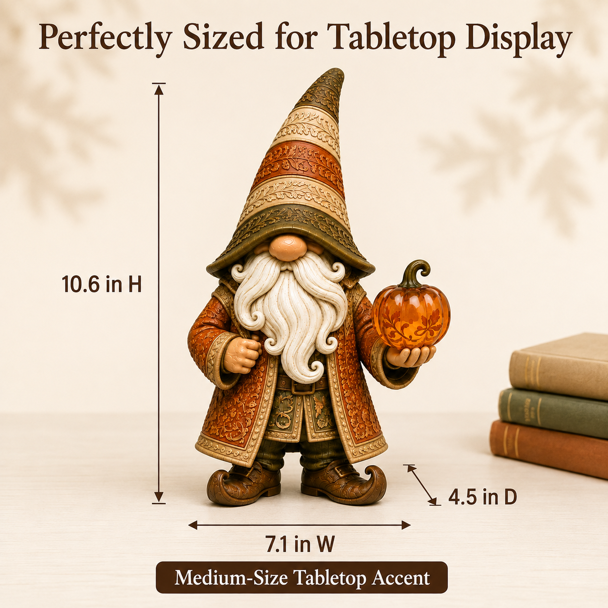 Lighted Autumn Gnome Figurine