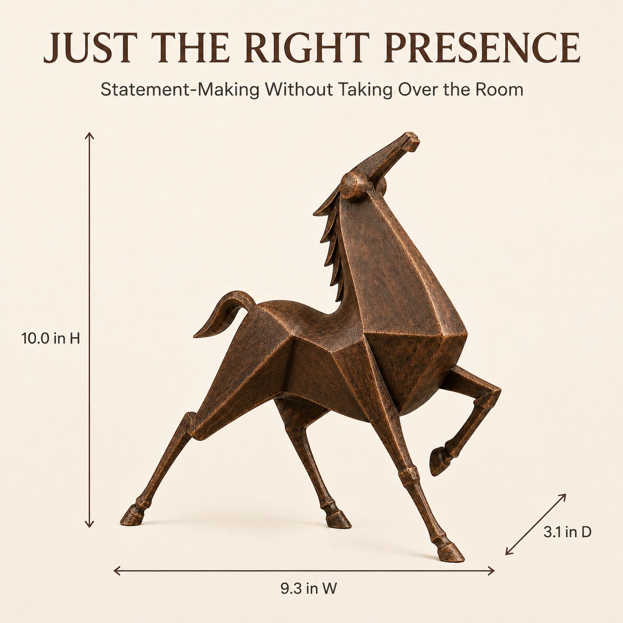 Forward Spirit Vintage Sculptural Horse Figurine