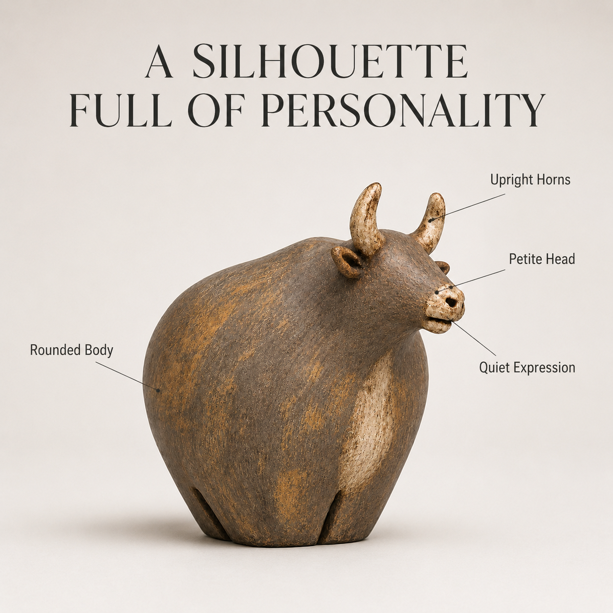 Old Soul Vintage-Inspired Bull Figurine