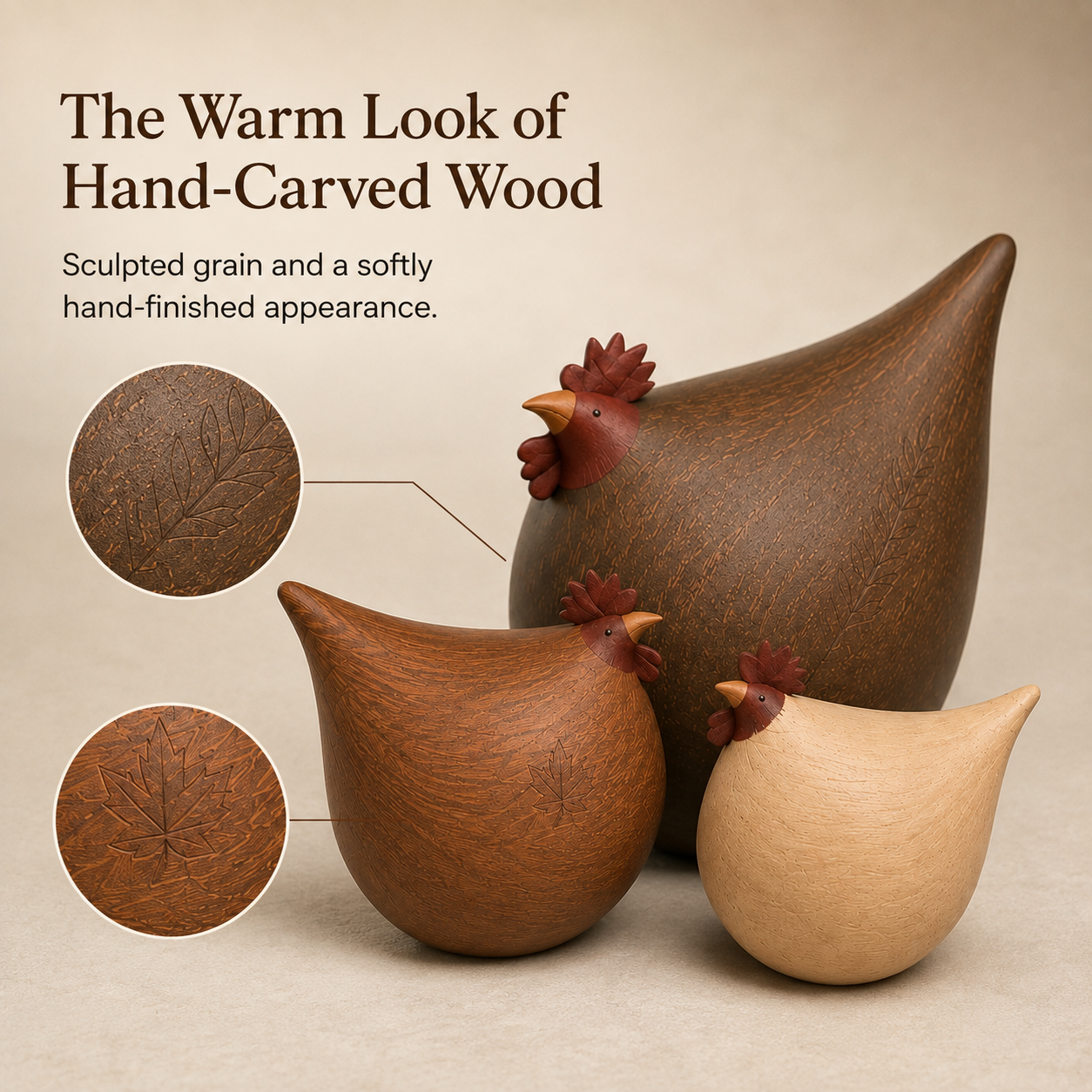 Autumn Harvest Hen Family – Set of 3