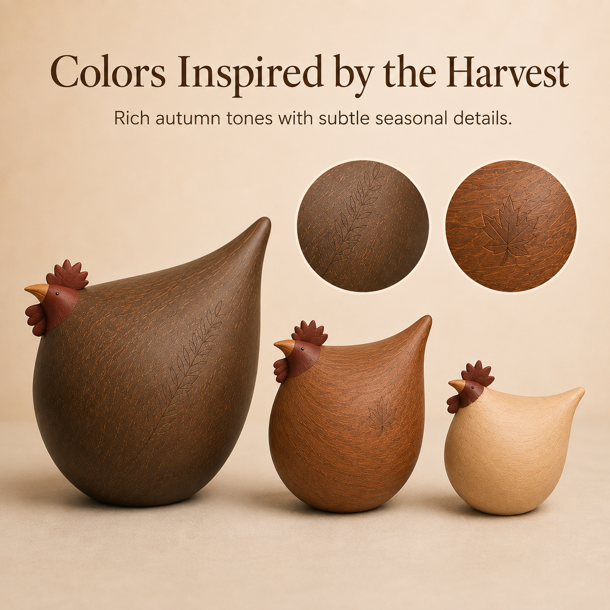 Autumn Harvest Hen Family – Set of 3