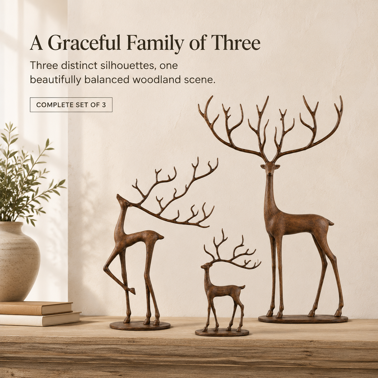 Woodland Grace Deer Family Set