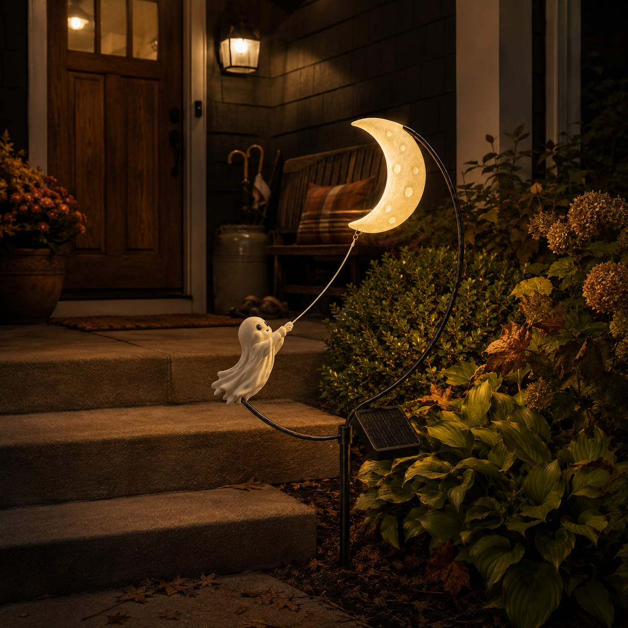 Moonbound Ghost Solar Garden Stake Light