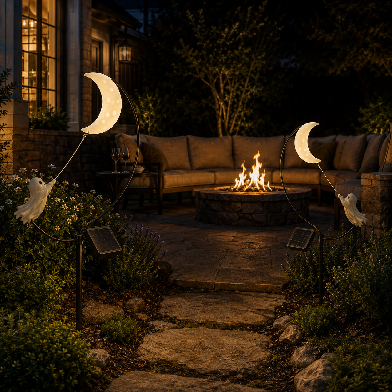 Moonbound Ghost Solar Garden Stake Light
