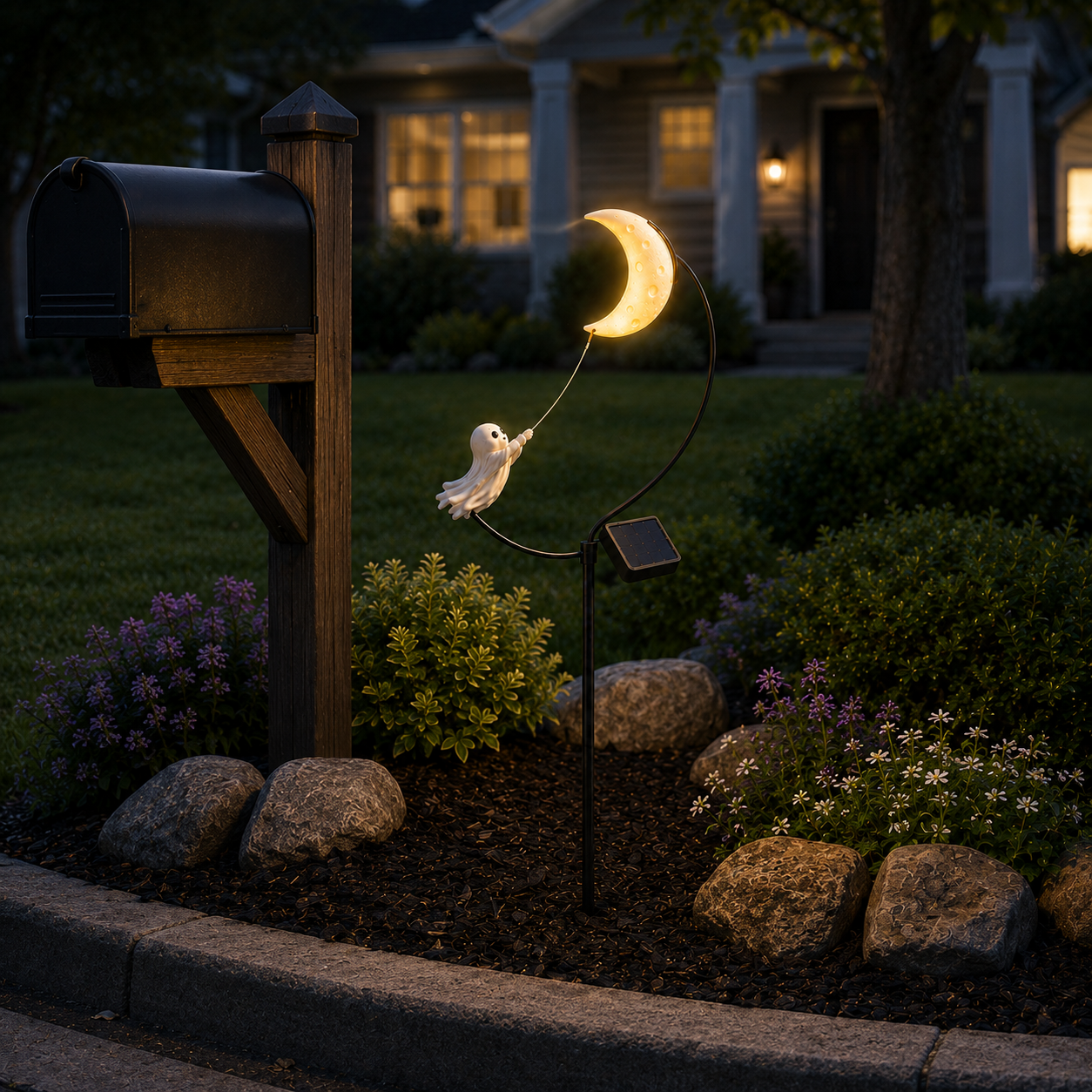 Moonbound Ghost Solar Garden Stake Light