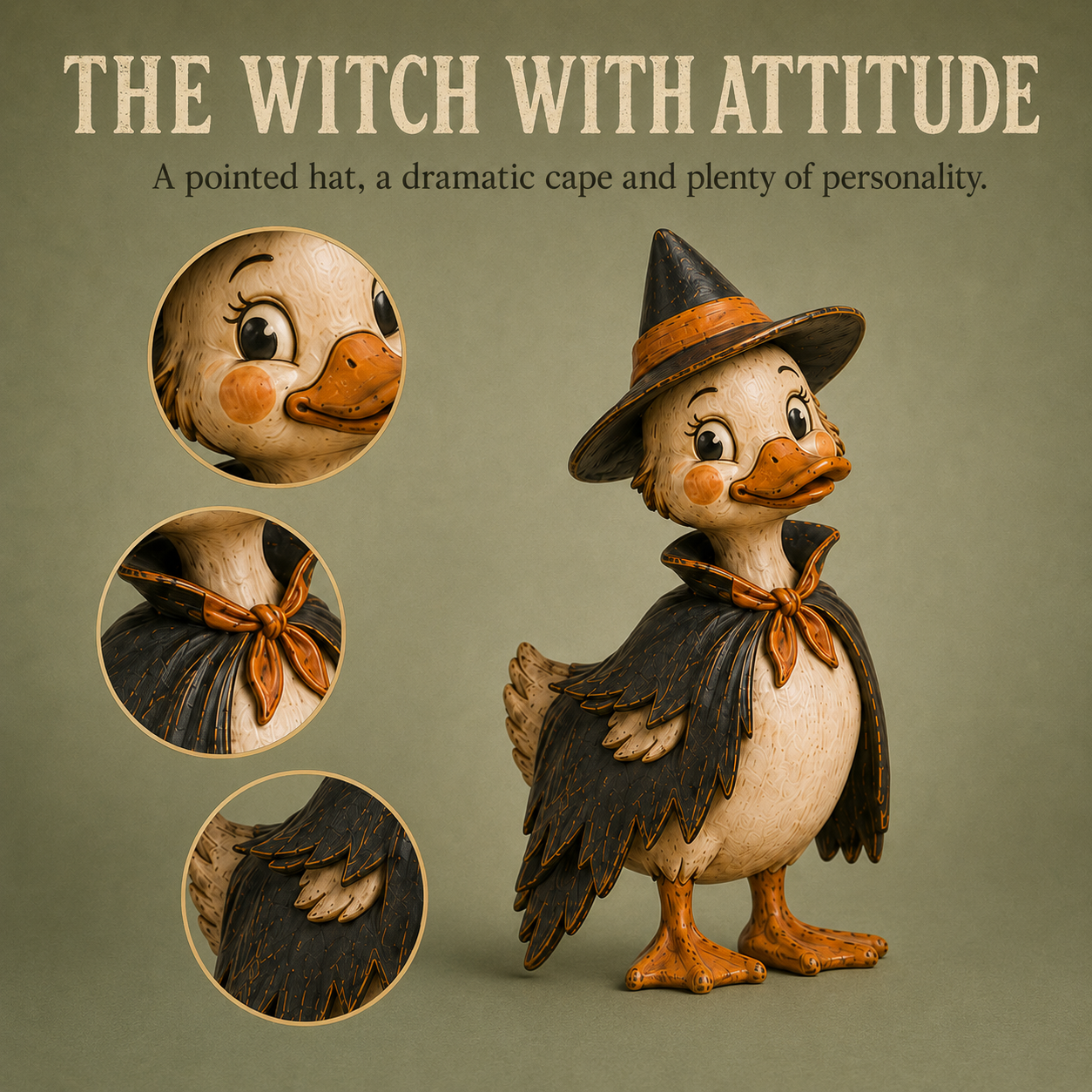 Vintage Halloween Duck Figurines