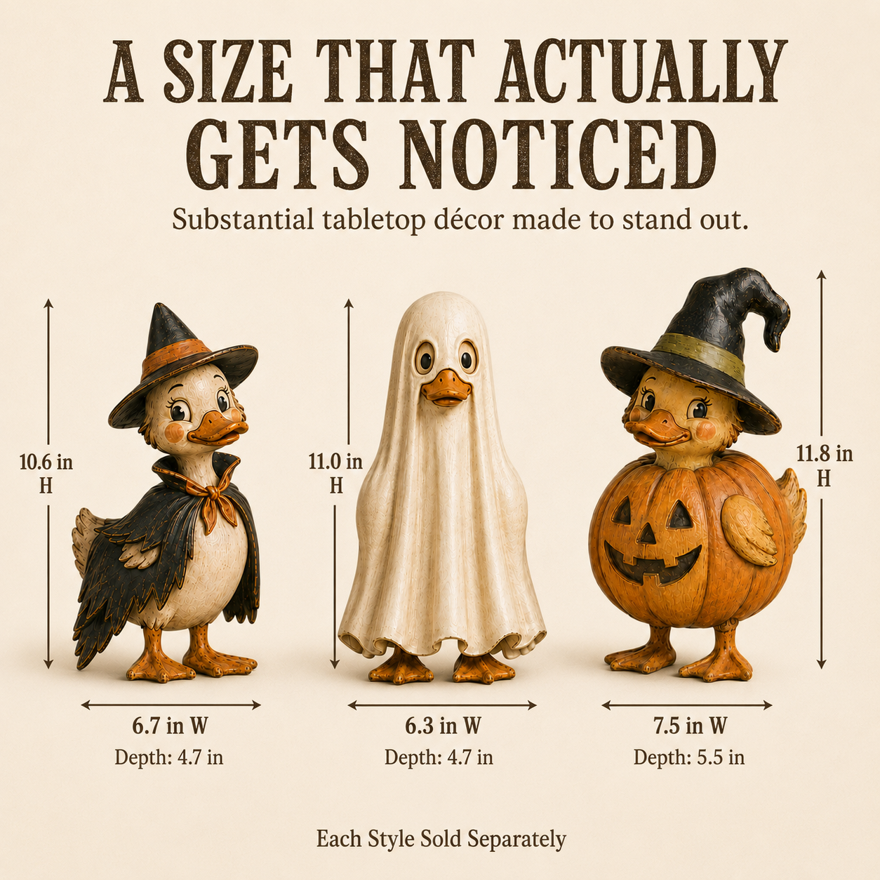 Vintage Halloween Duck Figurines