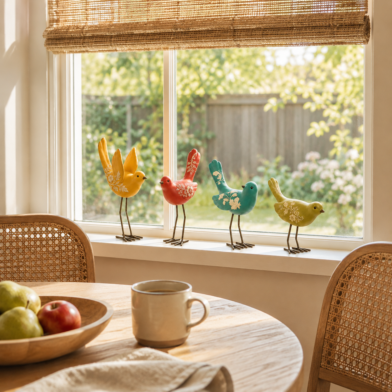 Botanical Garden Bird Figurine Set