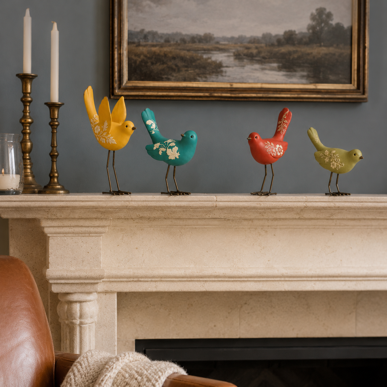 Botanical Garden Bird Figurine Set