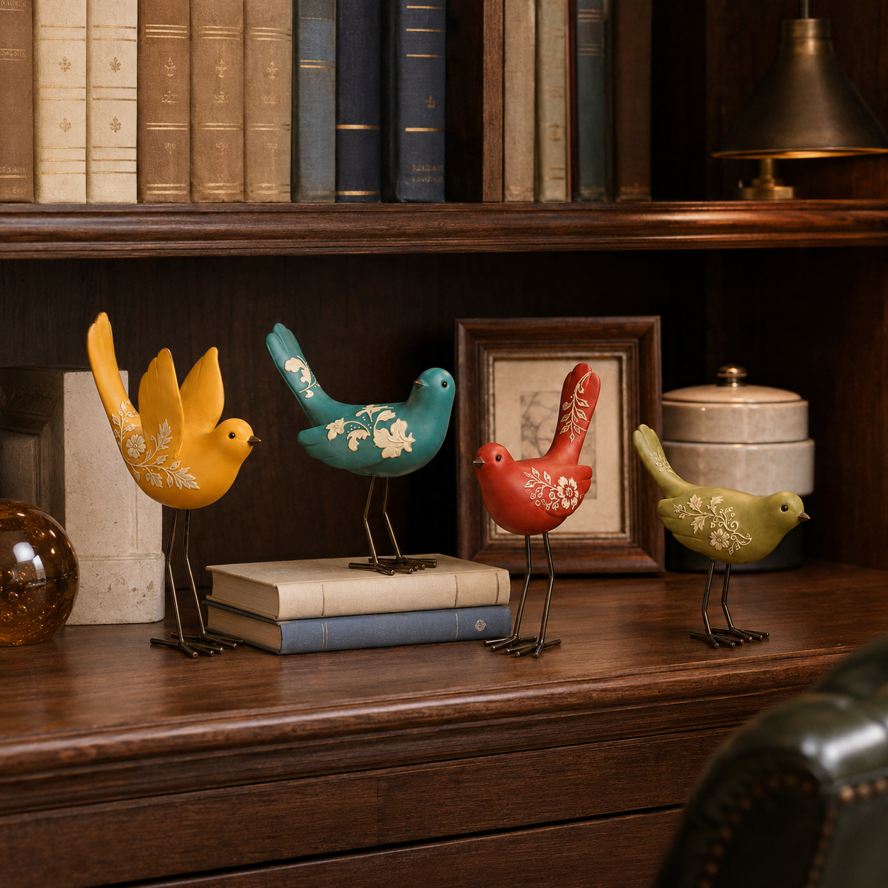 Botanical Garden Bird Figurine Set