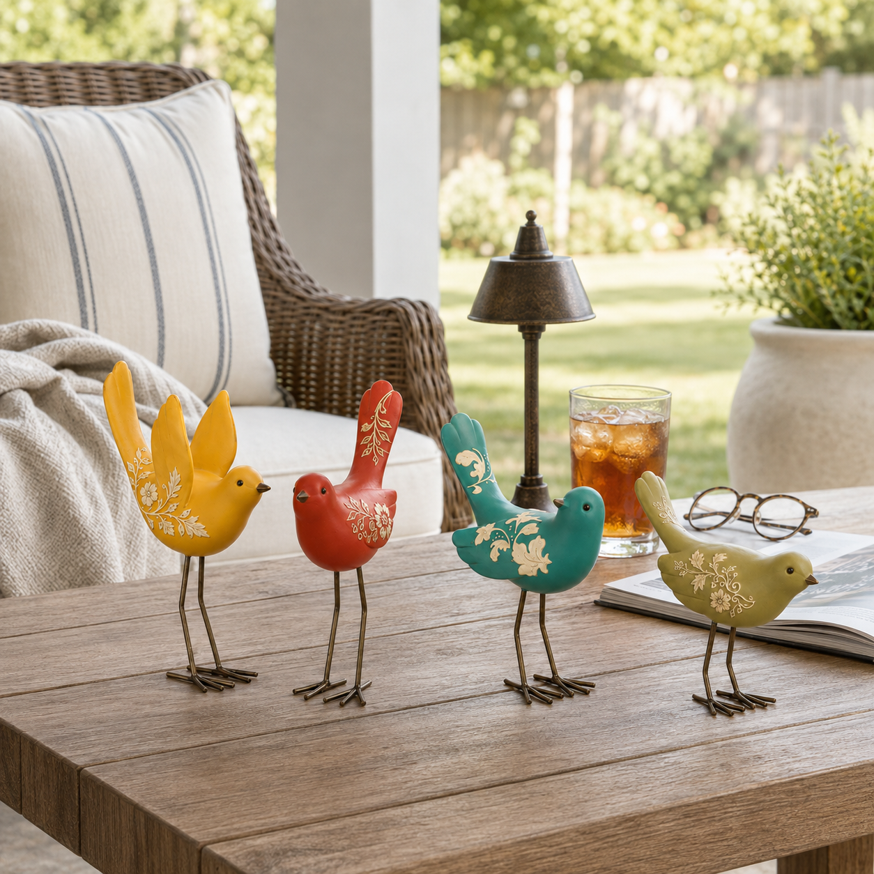 Botanical Garden Bird Figurine Set
