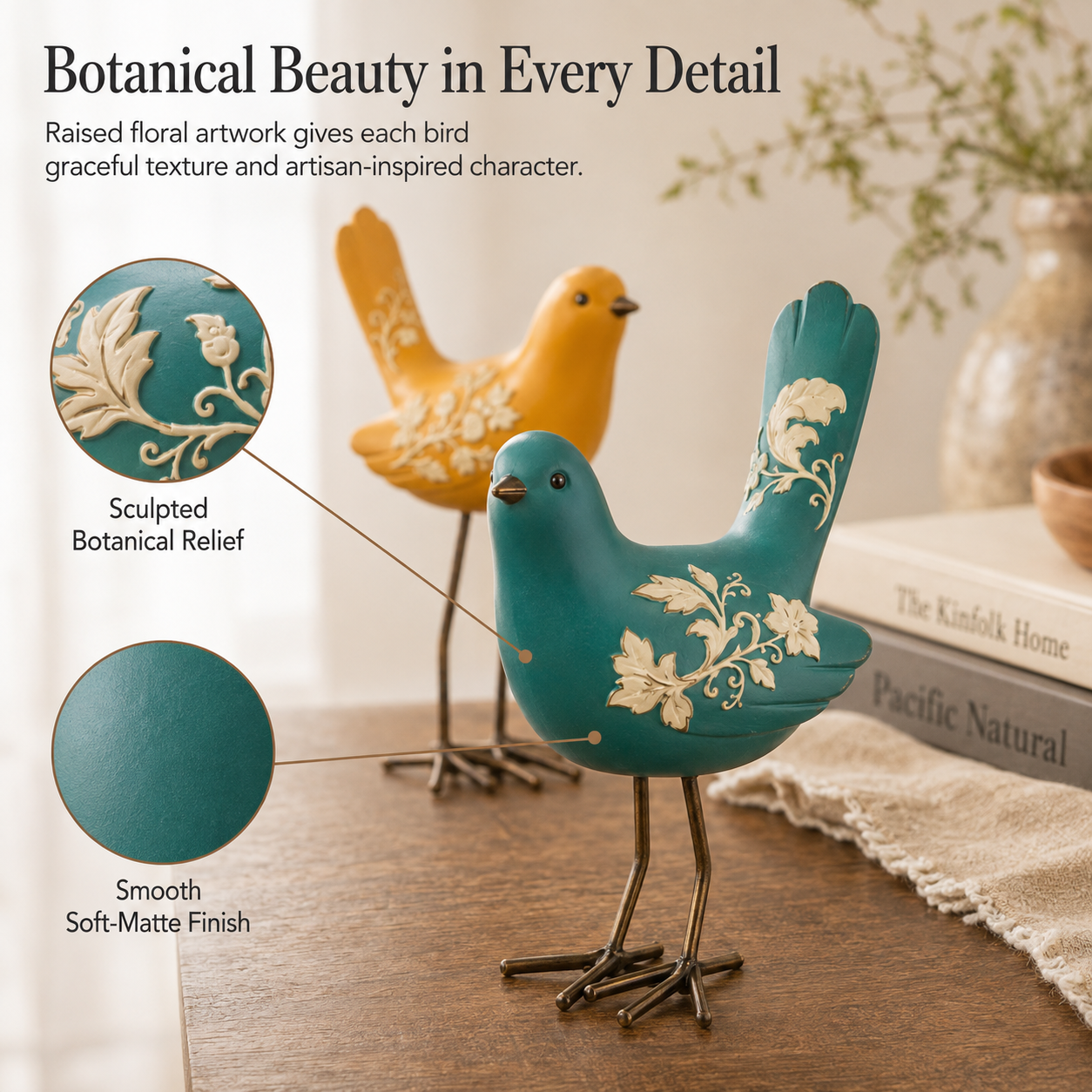 Botanical Garden Bird Figurine Set