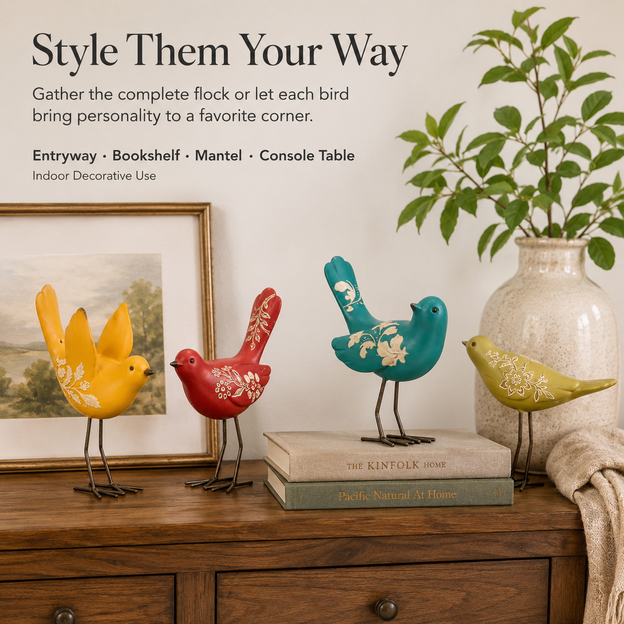 Botanical Garden Bird Figurine Set