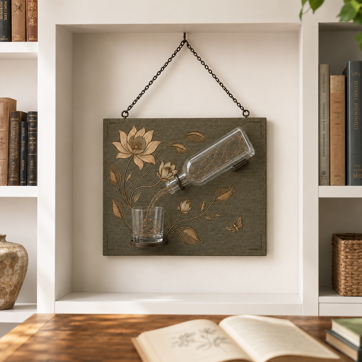 Botanical Pour Lighted Wall Decor