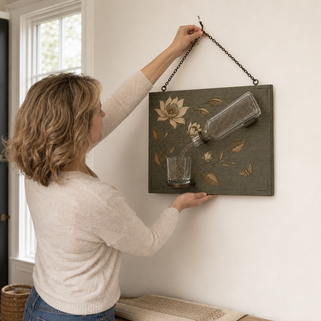 Botanical Pour Lighted Wall Decor
