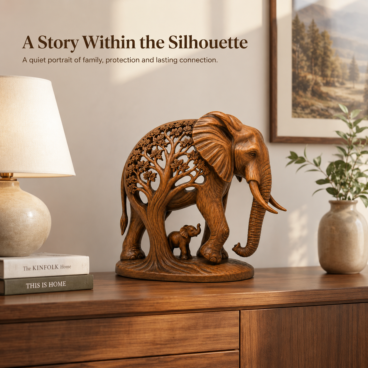 Elephant Family Tree Sculpture