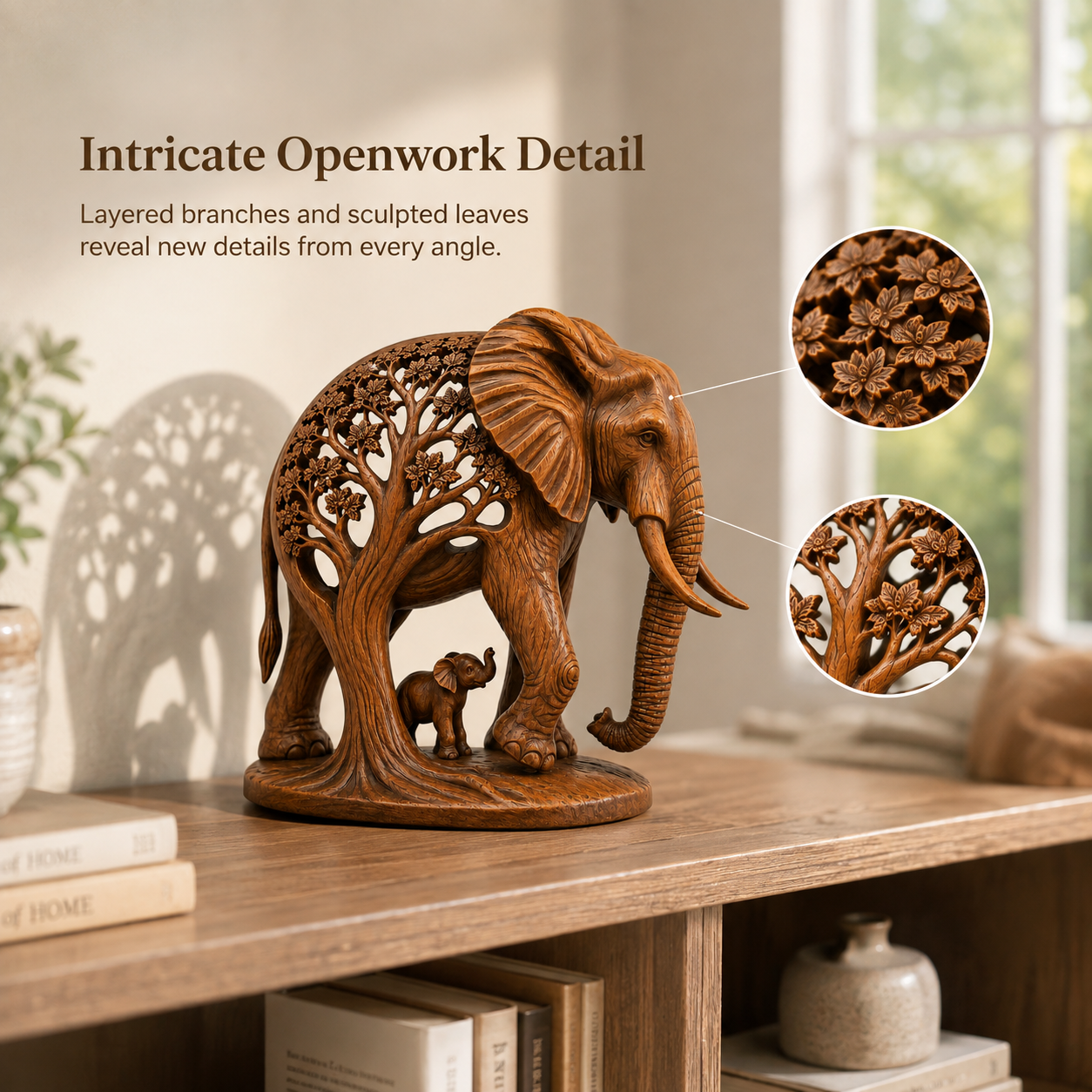 Elephant Family Tree Sculpture