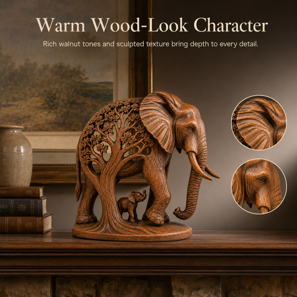 Elephant Family Tree Sculpture
