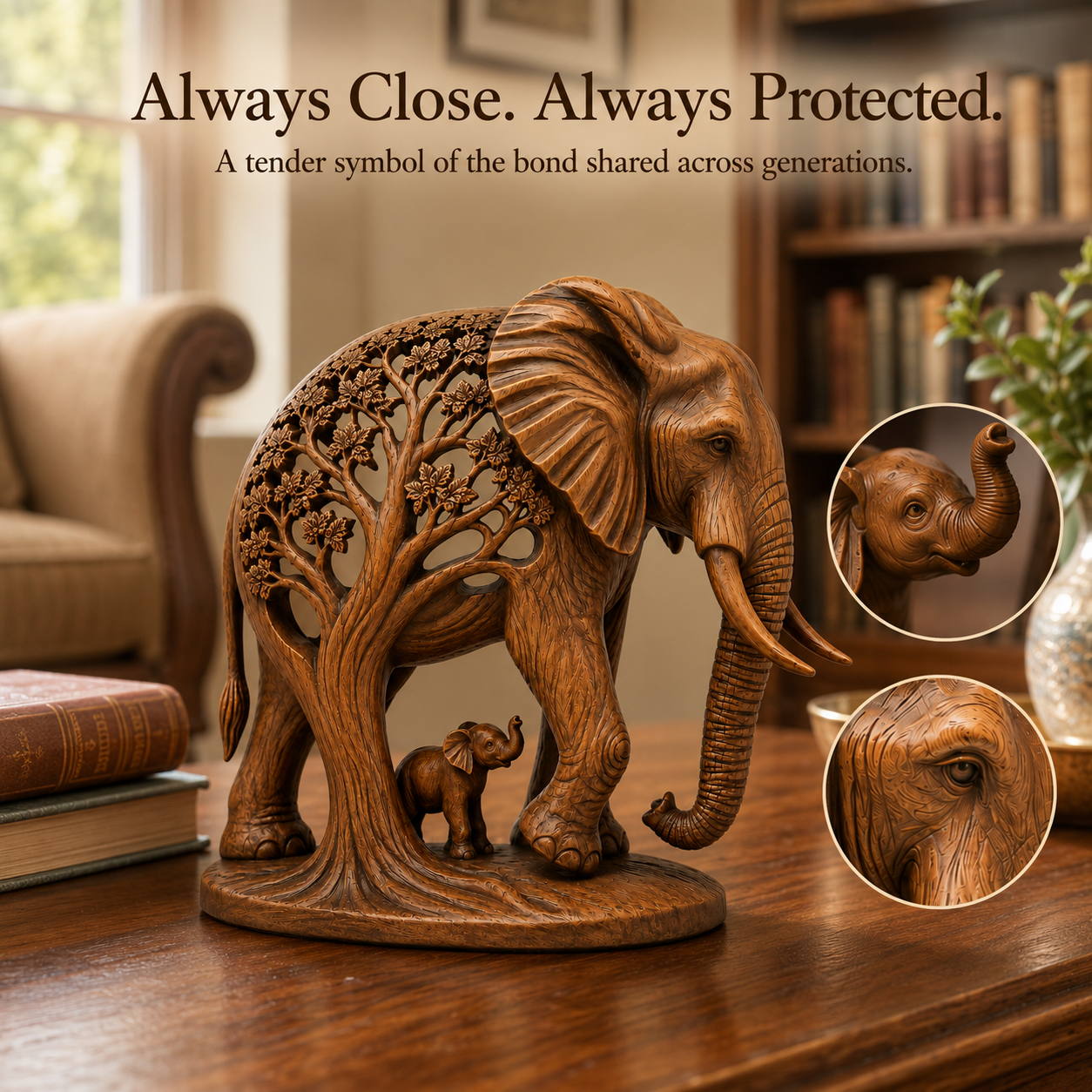 Elephant Family Tree Sculpture