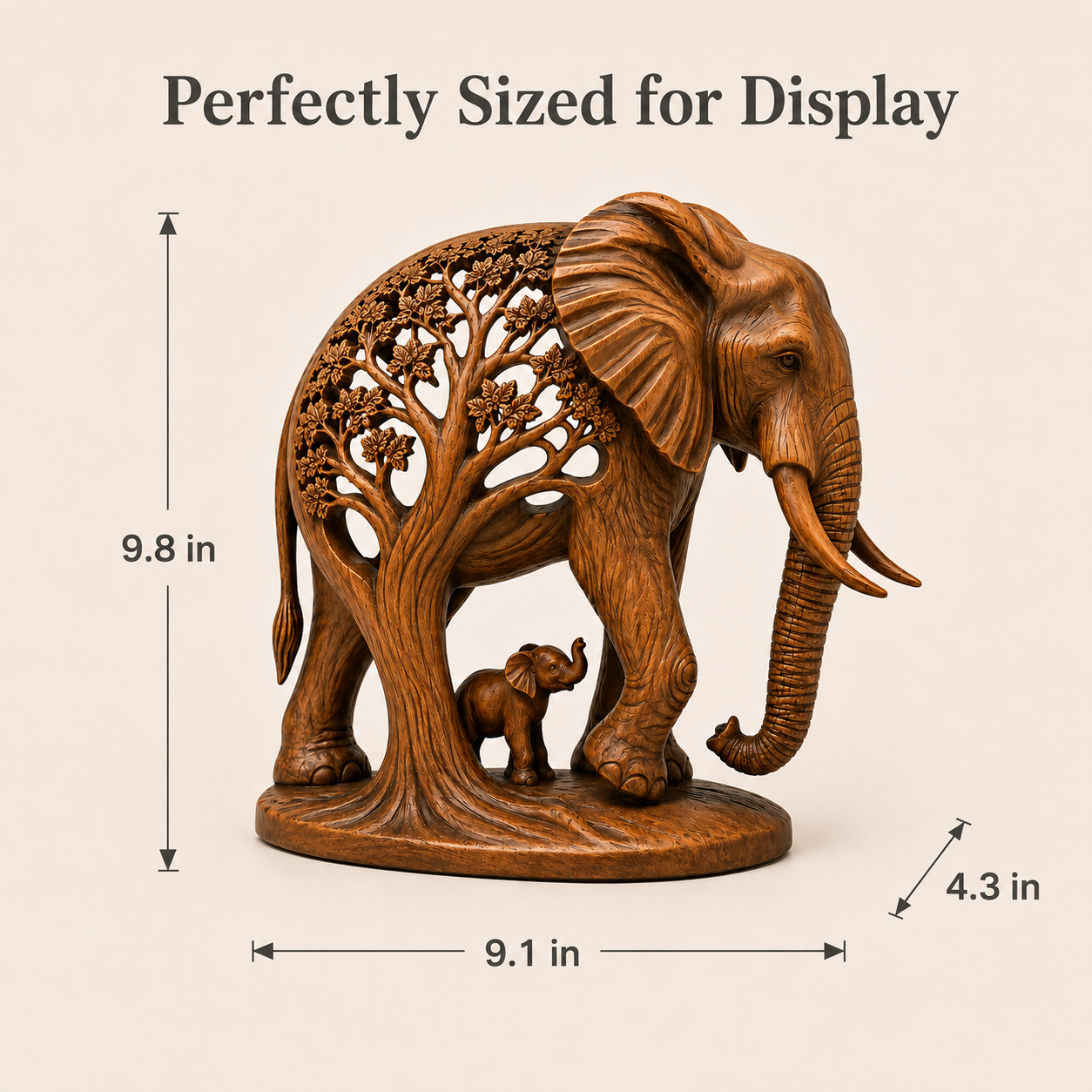Elephant Family Tree Sculpture