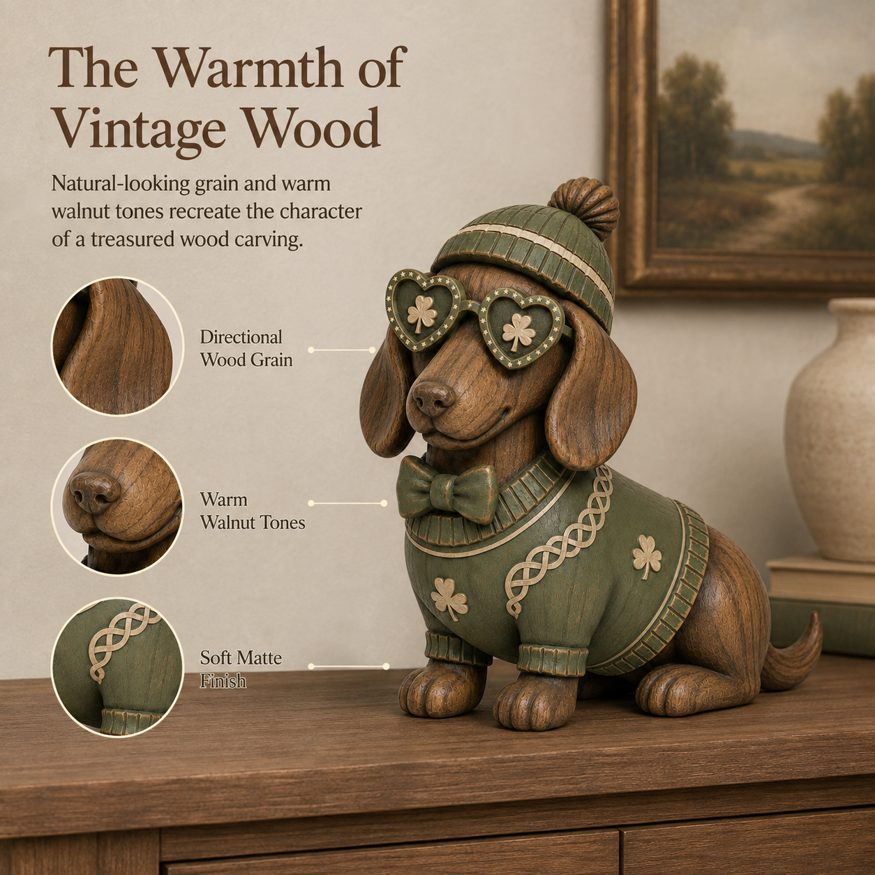 Lucky Charm Dachshund Figurine