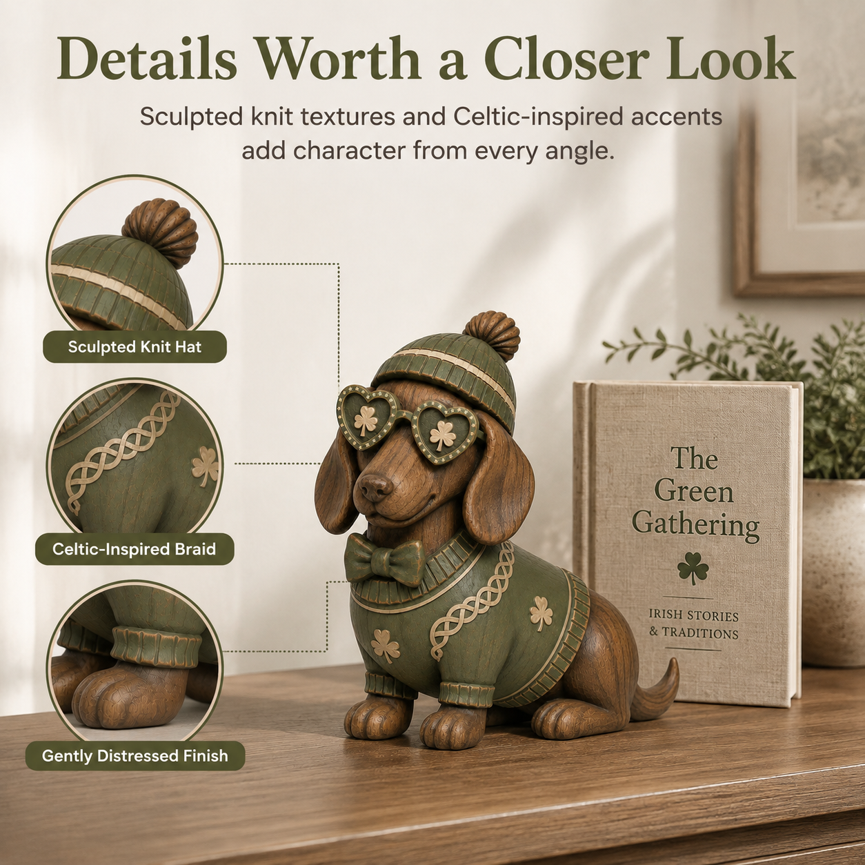 Lucky Charm Dachshund Figurine