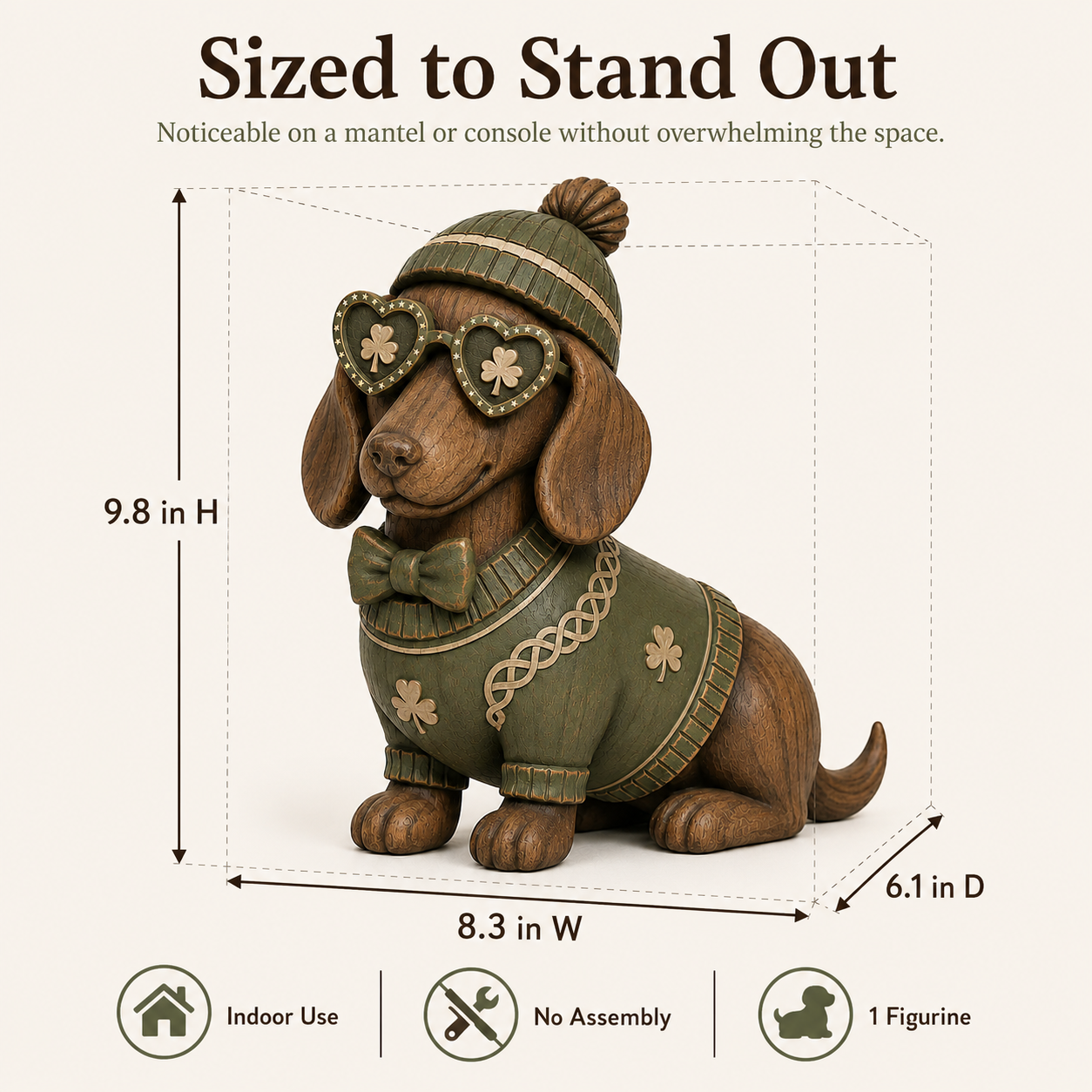 Lucky Charm Dachshund Figurine