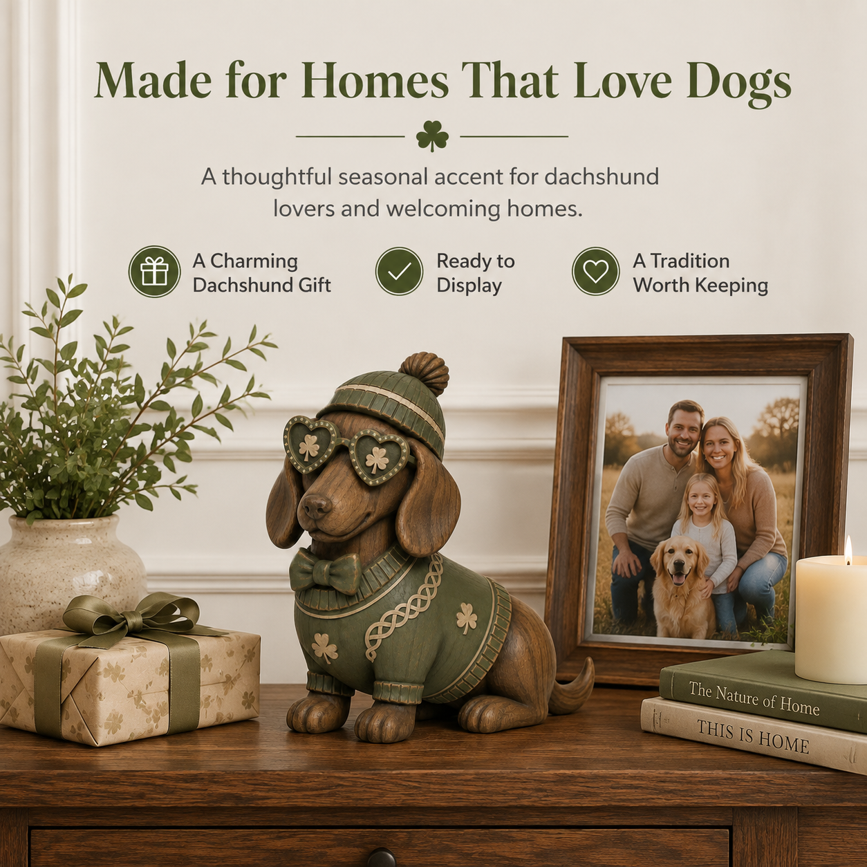 Lucky Charm Dachshund Figurine