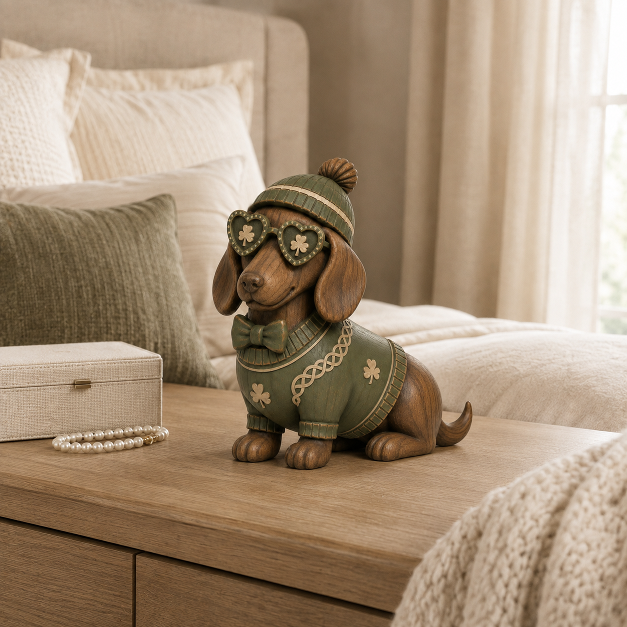 Lucky Charm Dachshund Figurine