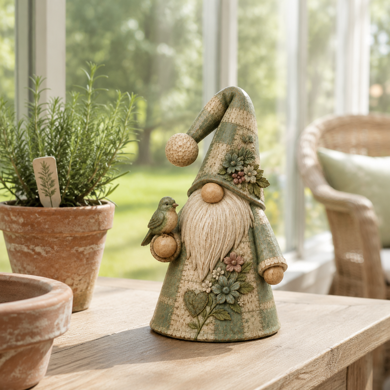 Vintage Woodland Guardian Gnome Figurine