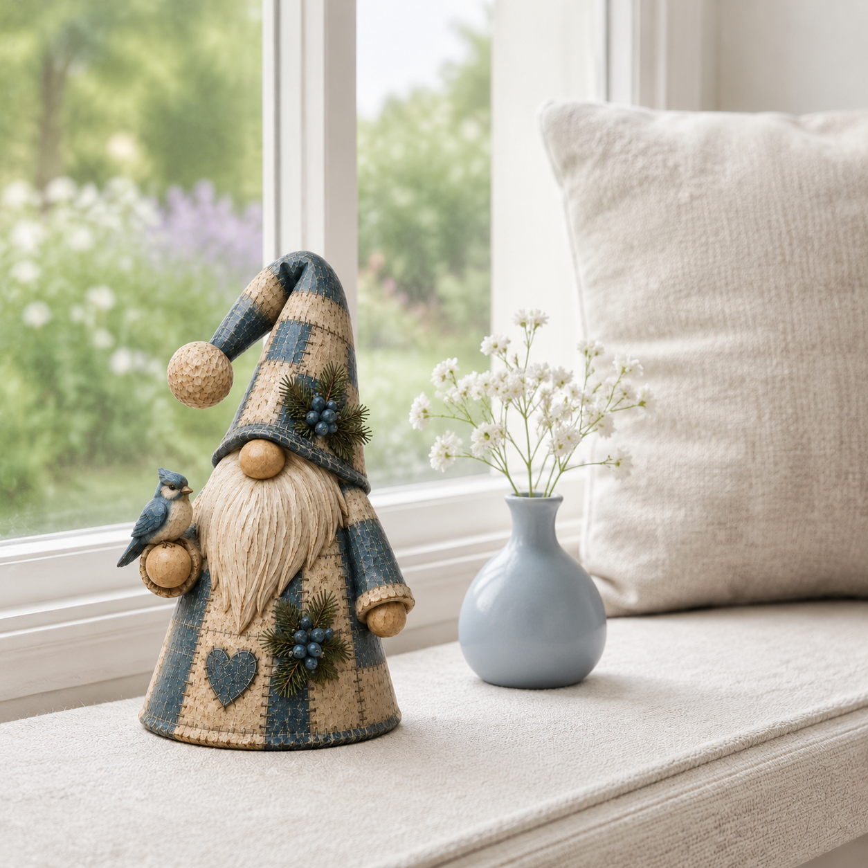 Vintage Woodland Guardian Gnome Figurine