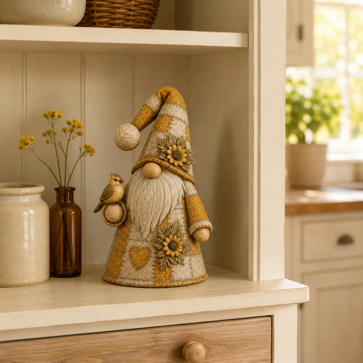 Vintage Woodland Guardian Gnome Figurine