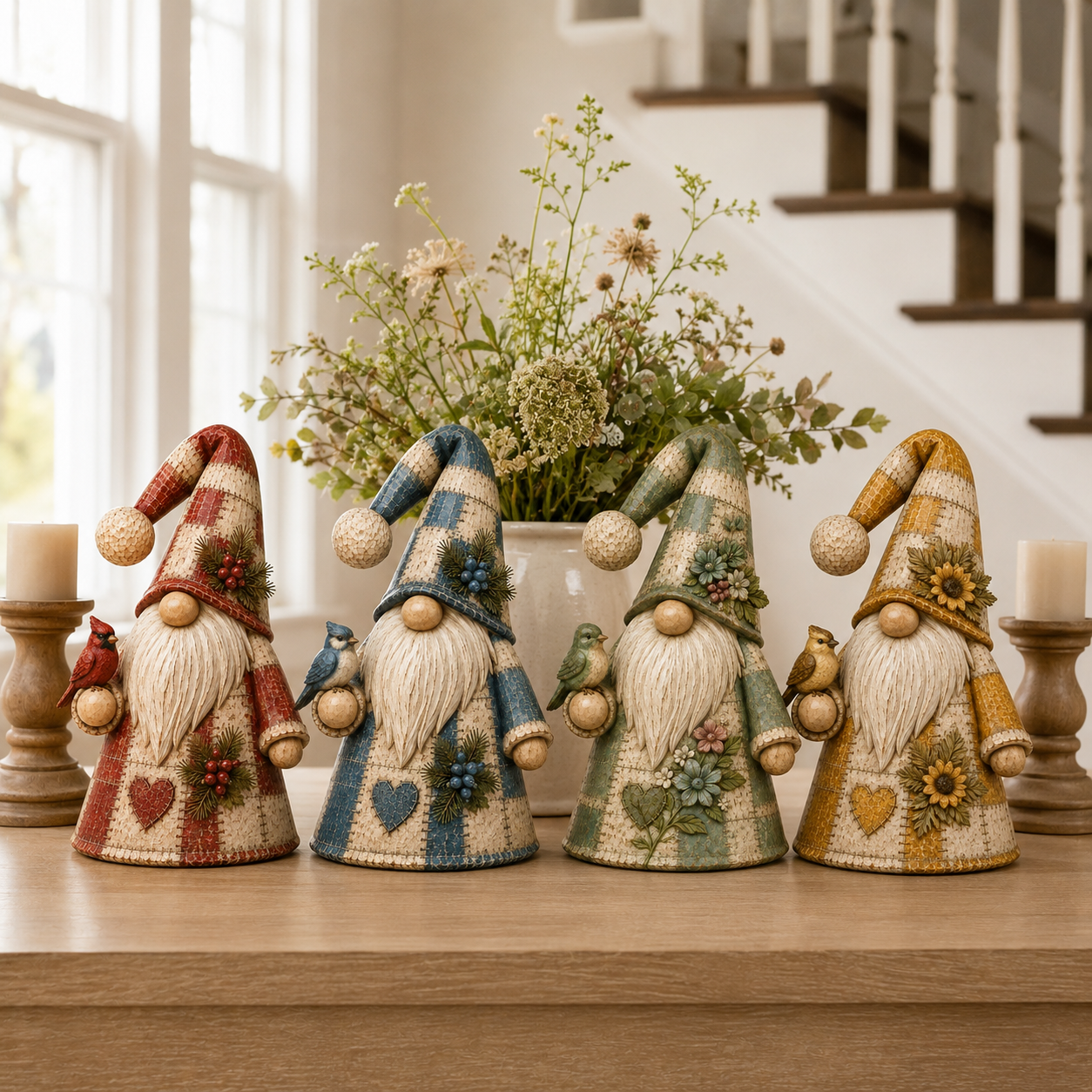 Vintage Woodland Guardian Gnome Figurine