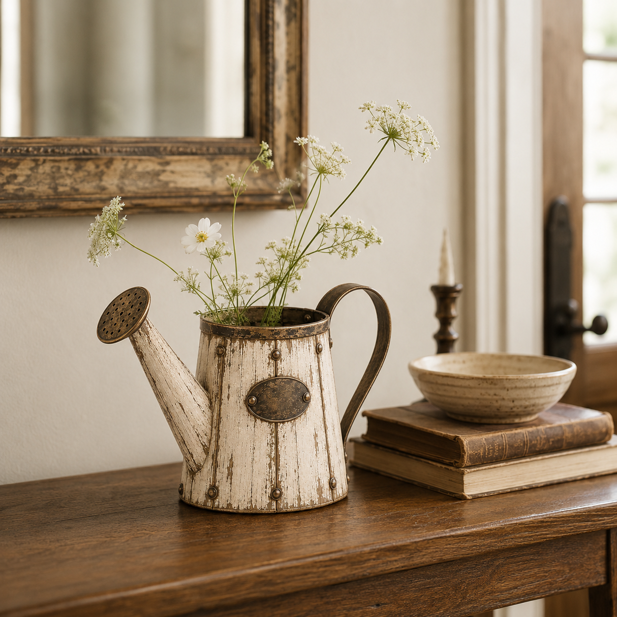 Vintage Garden Watering Can Planter