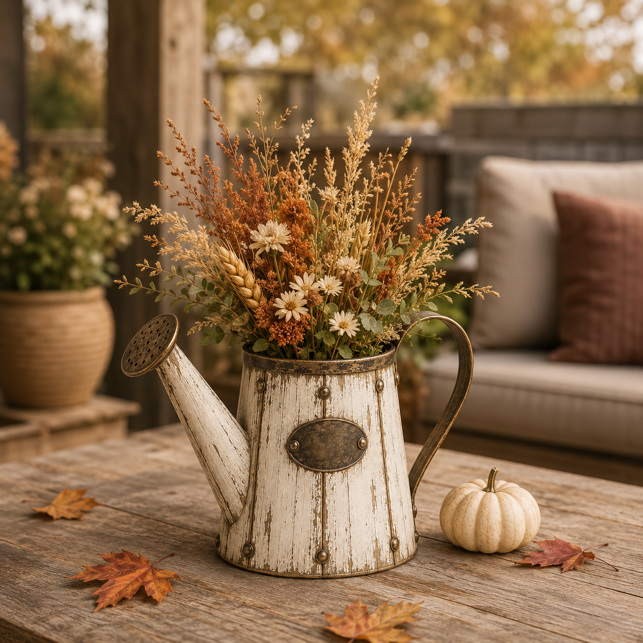 Vintage Garden Watering Can Planter