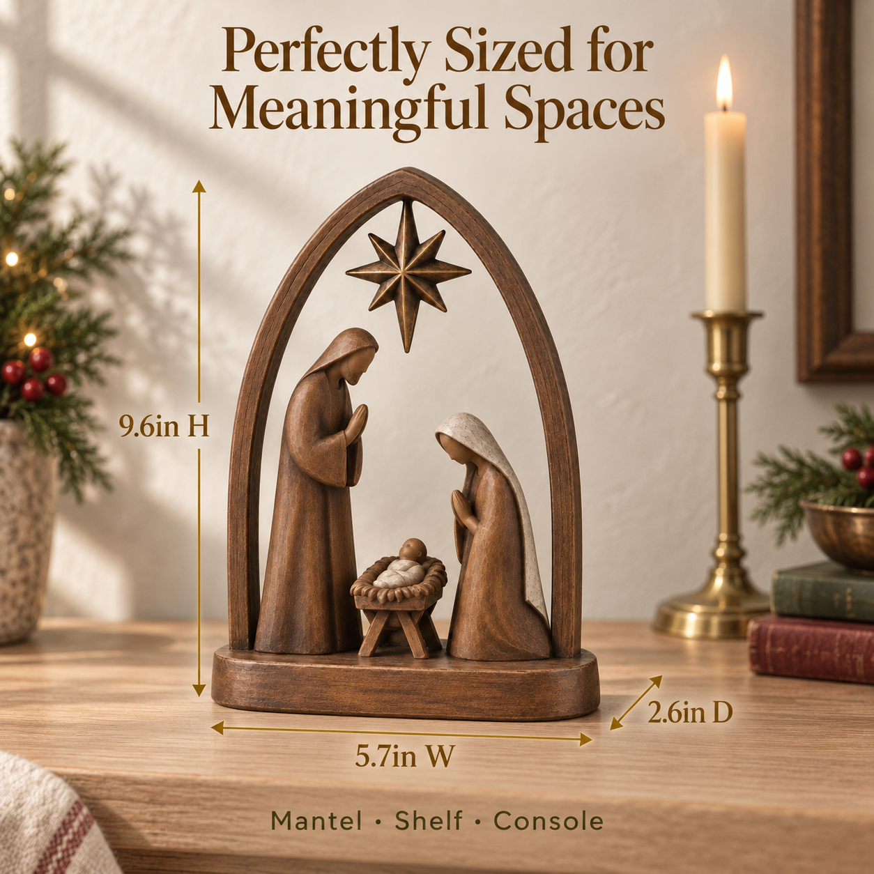 Star of Bethlehem Holy Family Nativity Figurine
