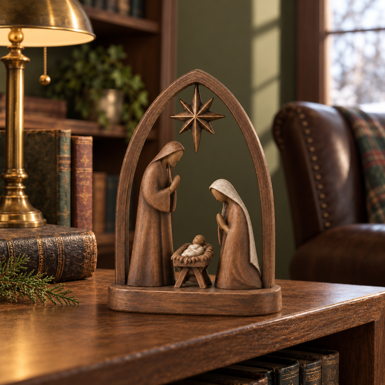 Star of Bethlehem Holy Family Nativity Figurine