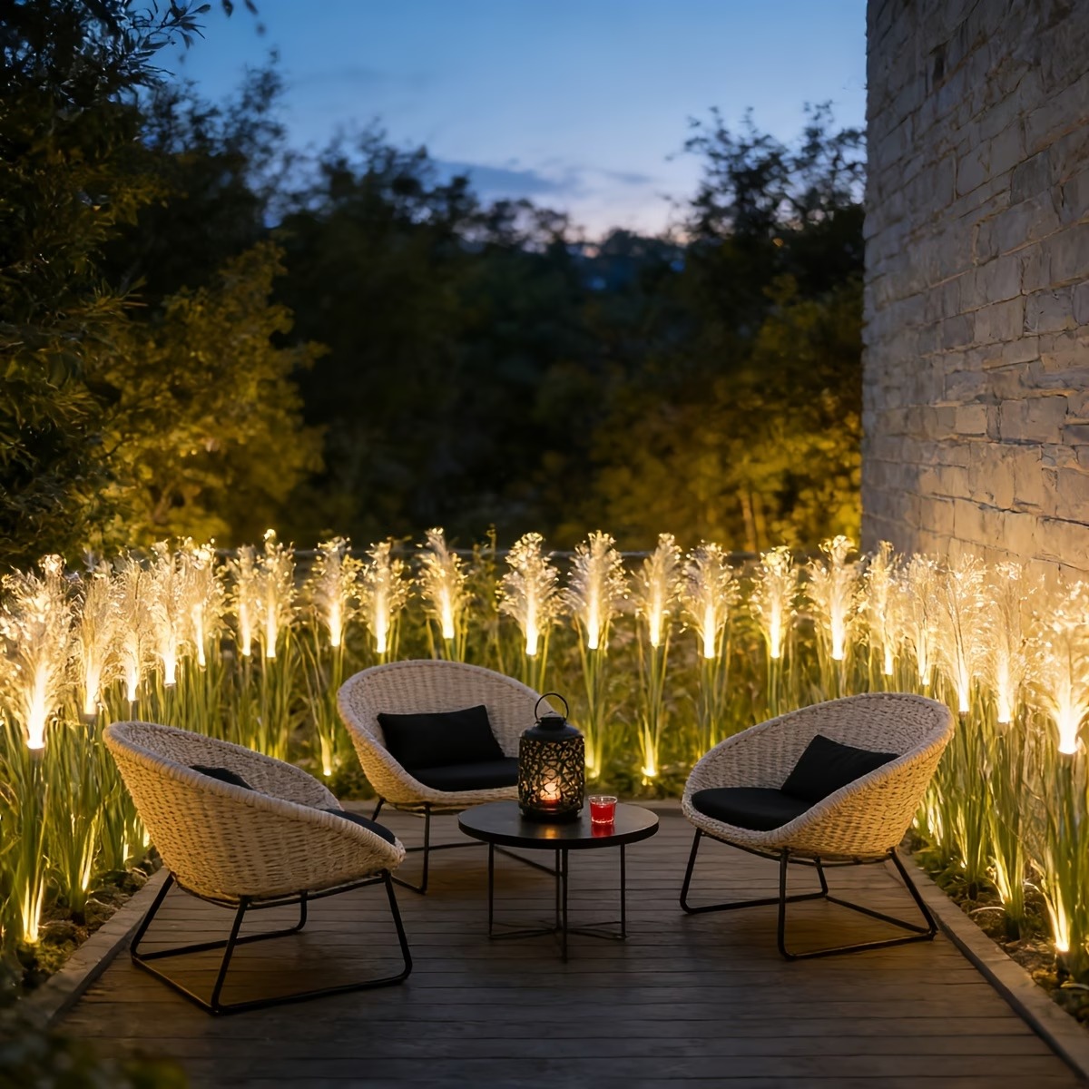 Solar Simulated Reed Lamp – Enchanting Fiber Optic Garden Light, Outdoor Waterproof