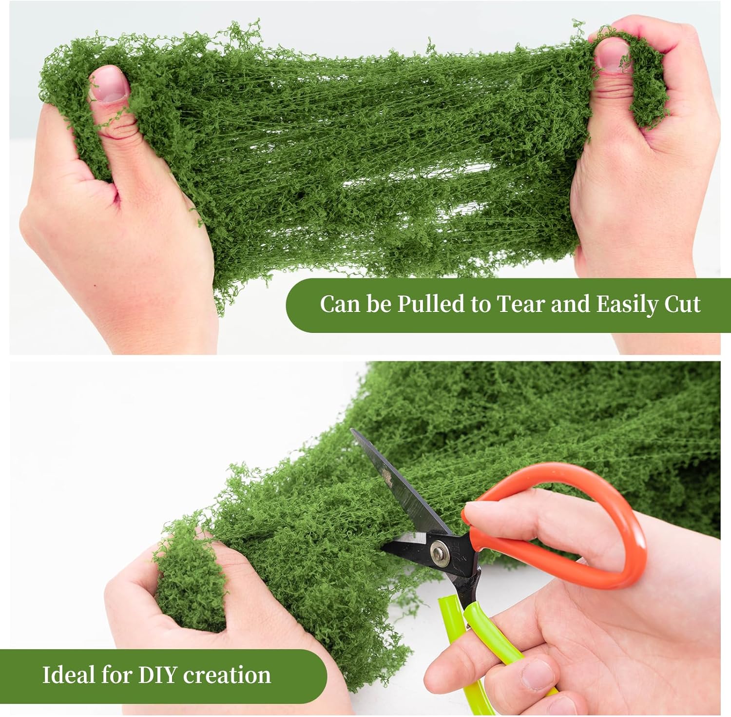Fake Green Moss for Potted Plants,Artificial Moss for Crafts Indoor,DIY Table Decorating Fairy Garden Accessories Wedding Party Floral Decor Outdoor