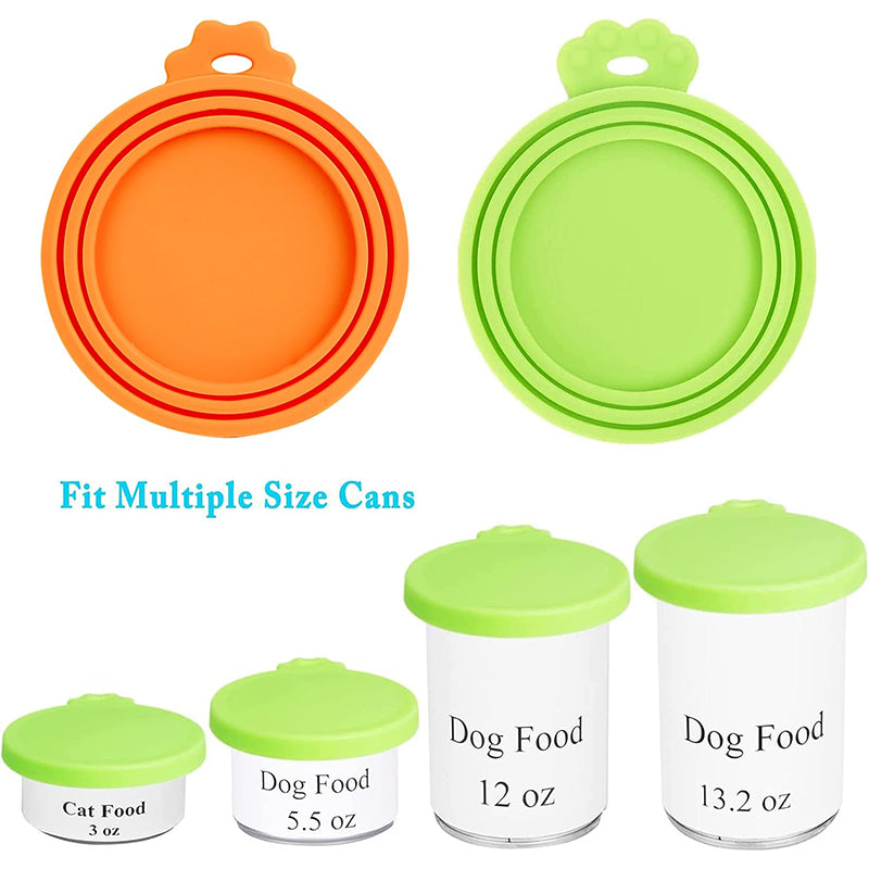 2 Pcs - Reusable Silicone Pet Food Can Lid