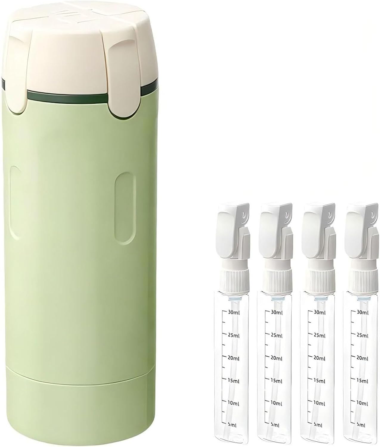 Portable Foam Dispenser Bottle Set with 4 Refillable 30ml Travel Bottles