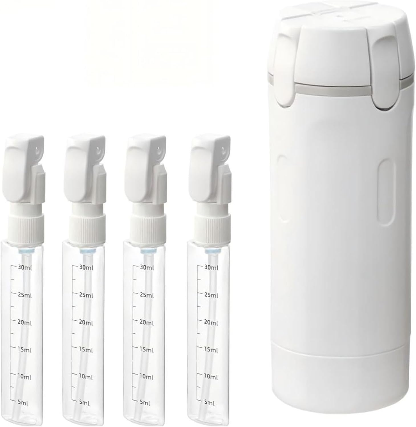 Portable Foam Dispenser Bottle Set with 4 Refillable 30ml Travel Bottles